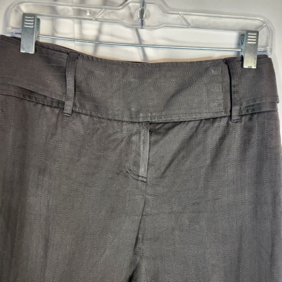Tahari Black w/Stitching Pinstripes Wide Leg Dress Pants Size 2 - Picture 2 of 10
